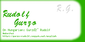rudolf gurzo business card